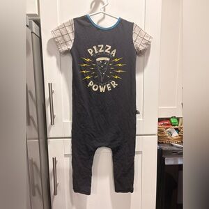 Rags to Raches Black 'Pizza Power' Bodysuit